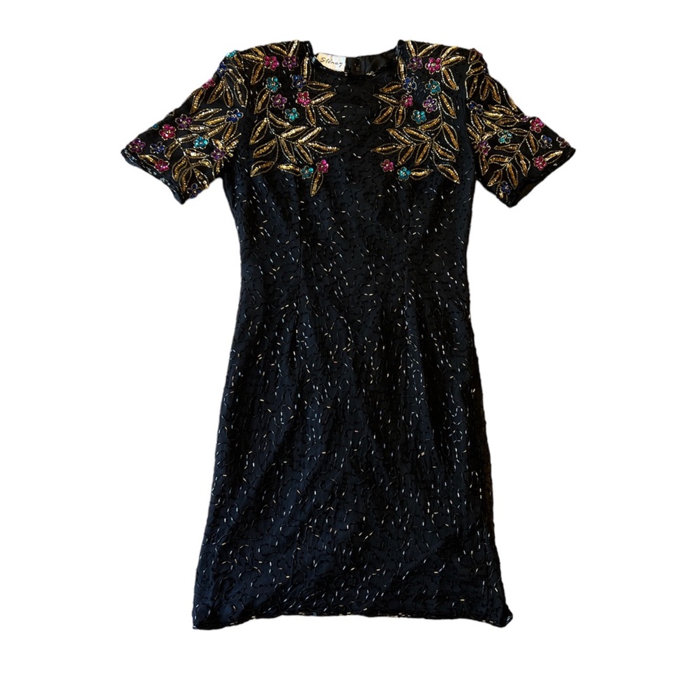 Stenay True Vintage 100% Silk Beaded Dress